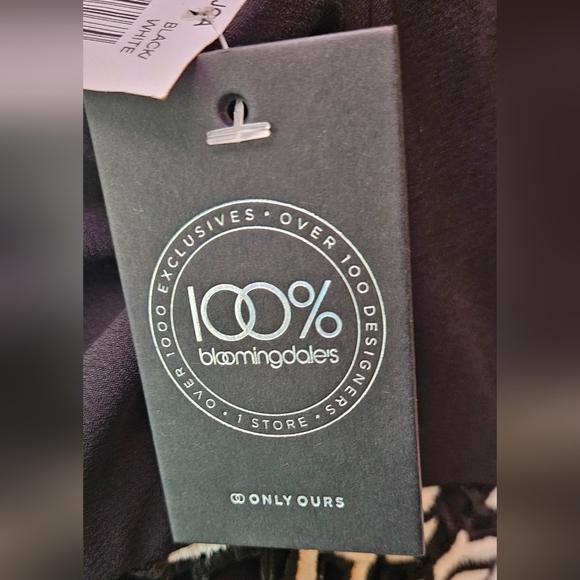 J.O.A. Los Angeles-Bloomingdale NWT Black & White Floral Strapless Dress-Size M - Picture 7 of 10